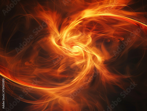 Energetic fire swirls, mesmerizing patterns, minimalist backdrop for creative texts