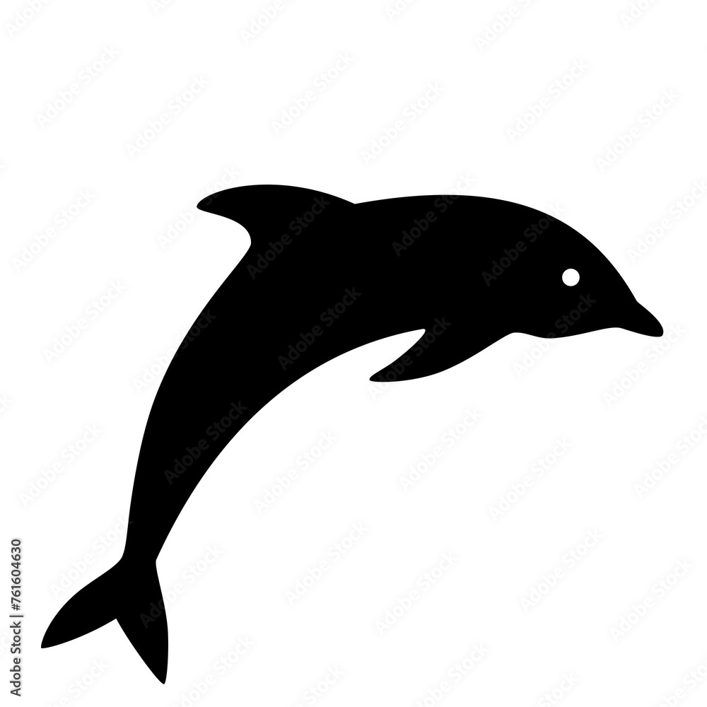 Naklejka premium Dolphin animal silhouette. Design image