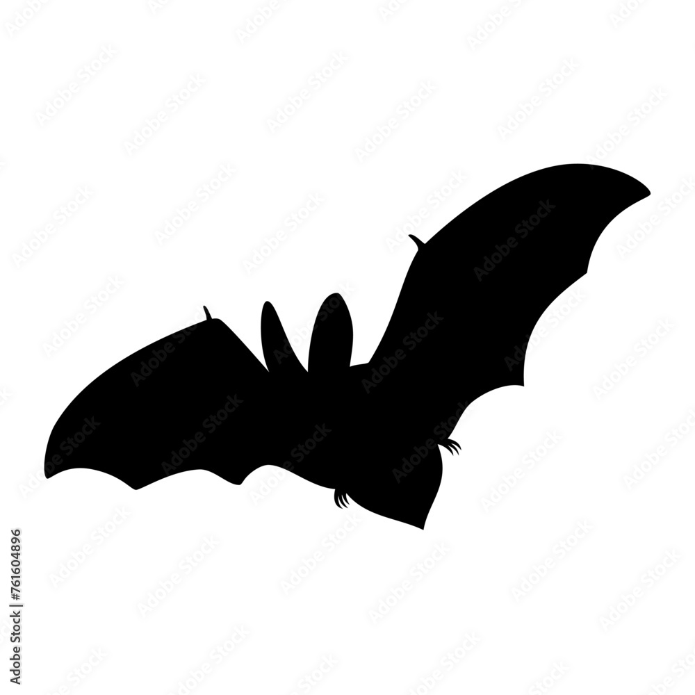 Fototapeta premium Bat silhouette icon. Vector image