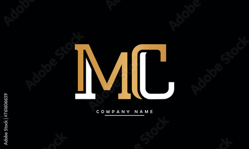 MC, CM, M, C Abstract Letters Logo Monogram