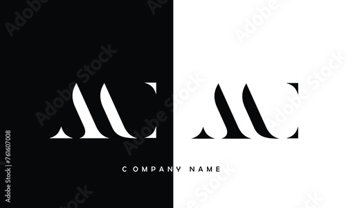 MC, CM, M, C Abstract Letters Logo Monogram photo