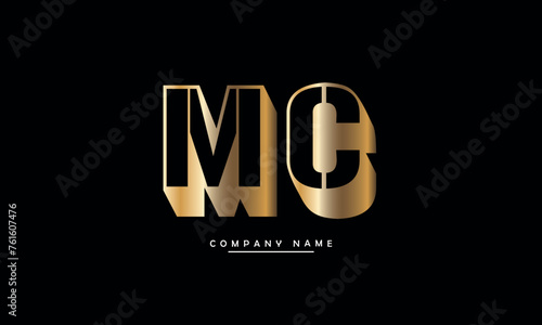 MC, CM, M, C Abstract Letters Logo Monogram