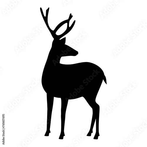 Mule deer silhouette. Vector image