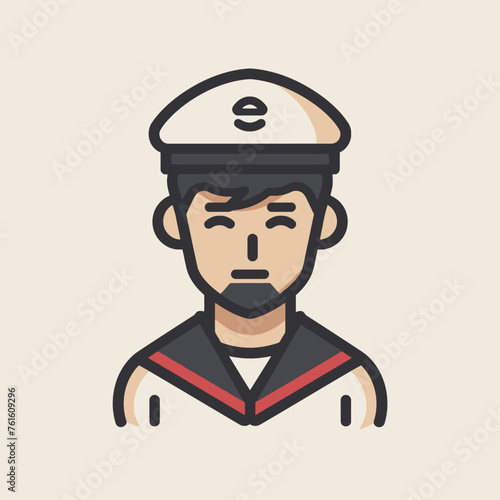 Sailor avatar minimalist illustration