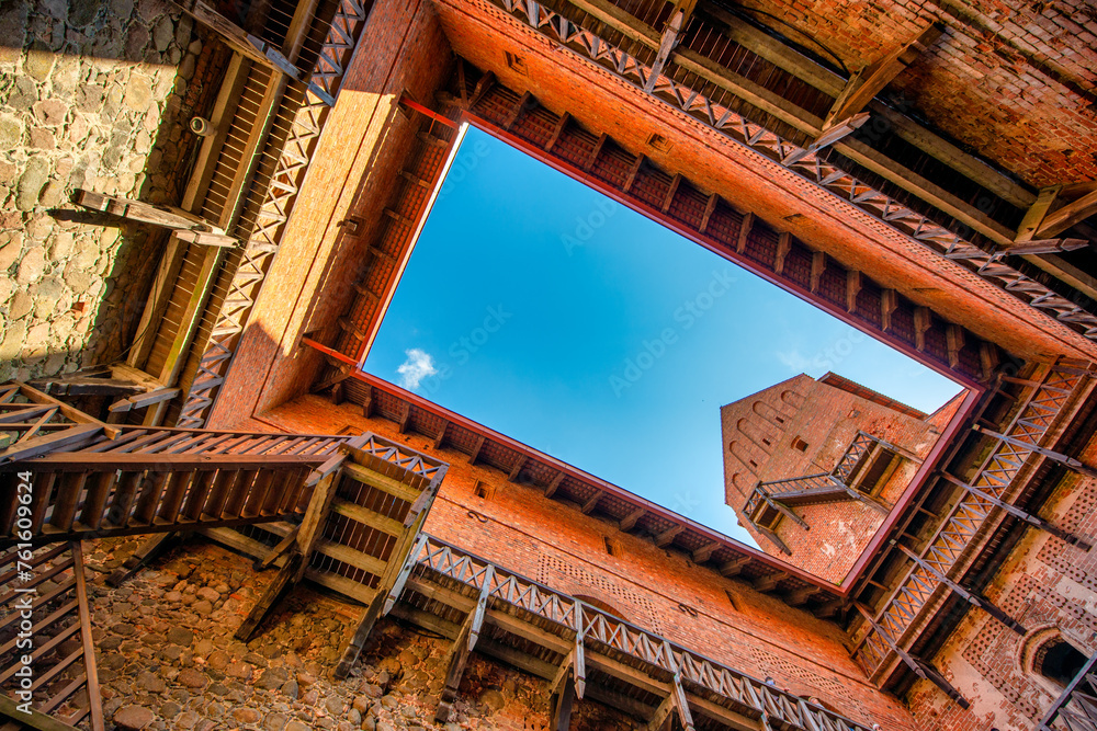 Obraz premium Trakai Medieval gothic Island castle in Galve lake - Lithuania