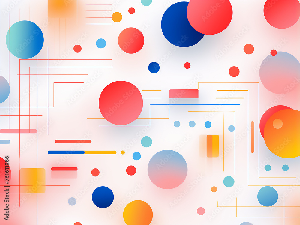 Geometric design on a bright backdrop. AI Generation. Geometric design on a bright backdrop. AI Generation.