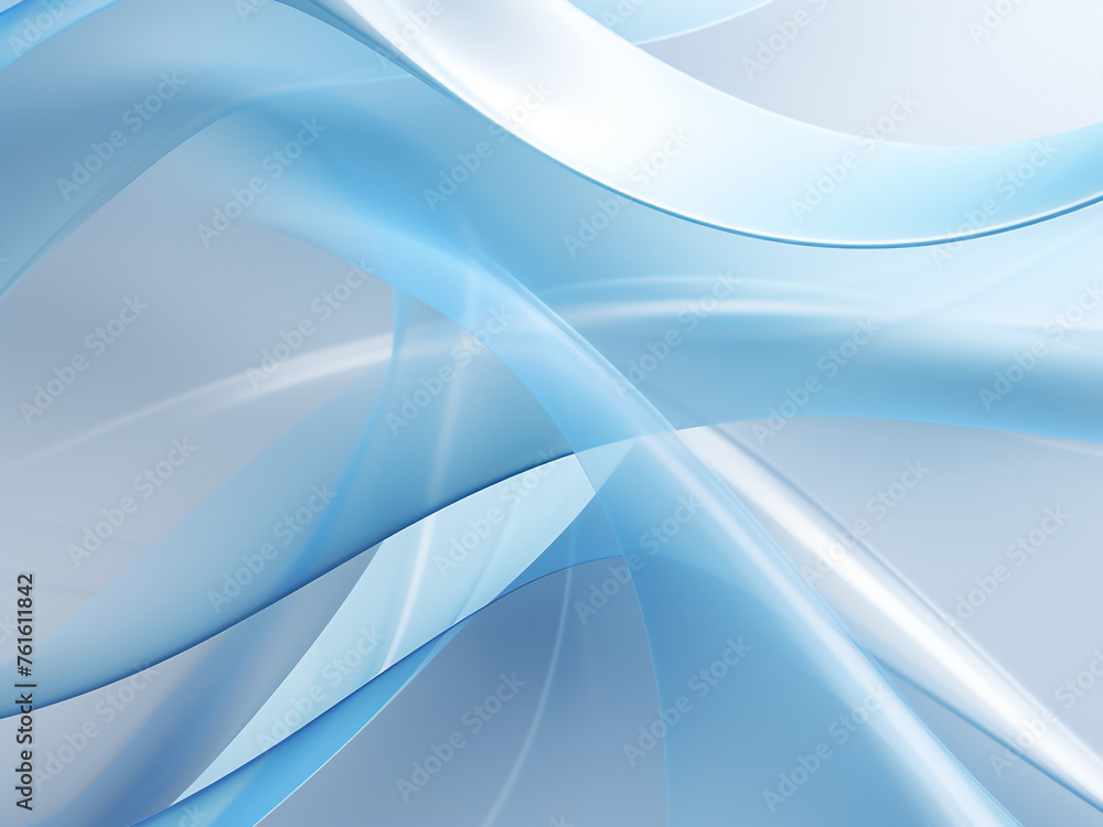 Abstract Ribbons on a Blue Background. AI Generation. Abstract Ribbons on a Blue Background. AI Generation.