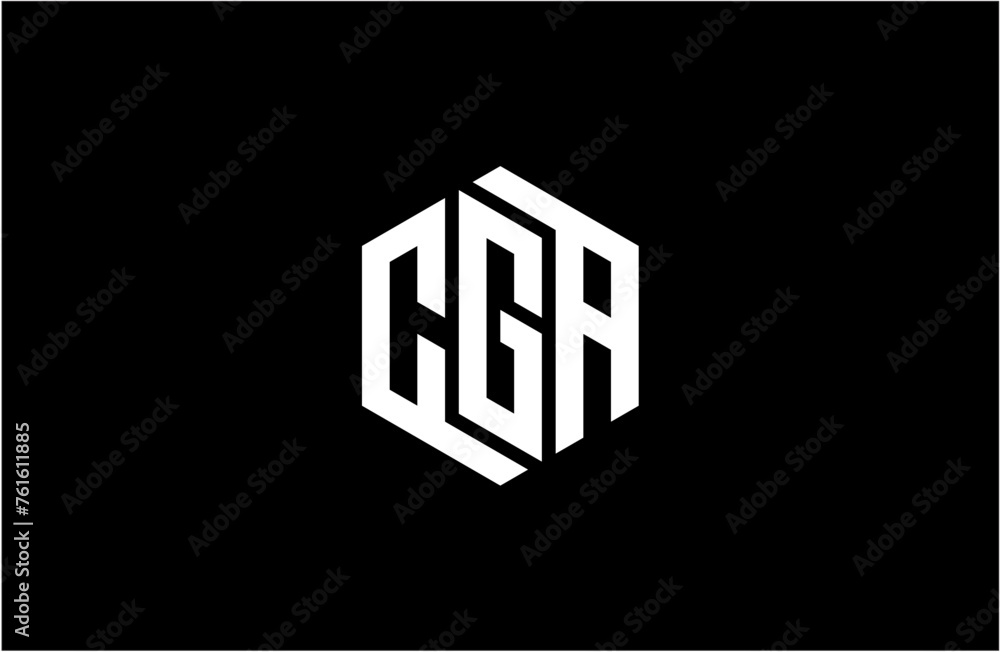 CGA creative letter logo design vector icon illustration CGA creative letter logo design vector icon illustration
