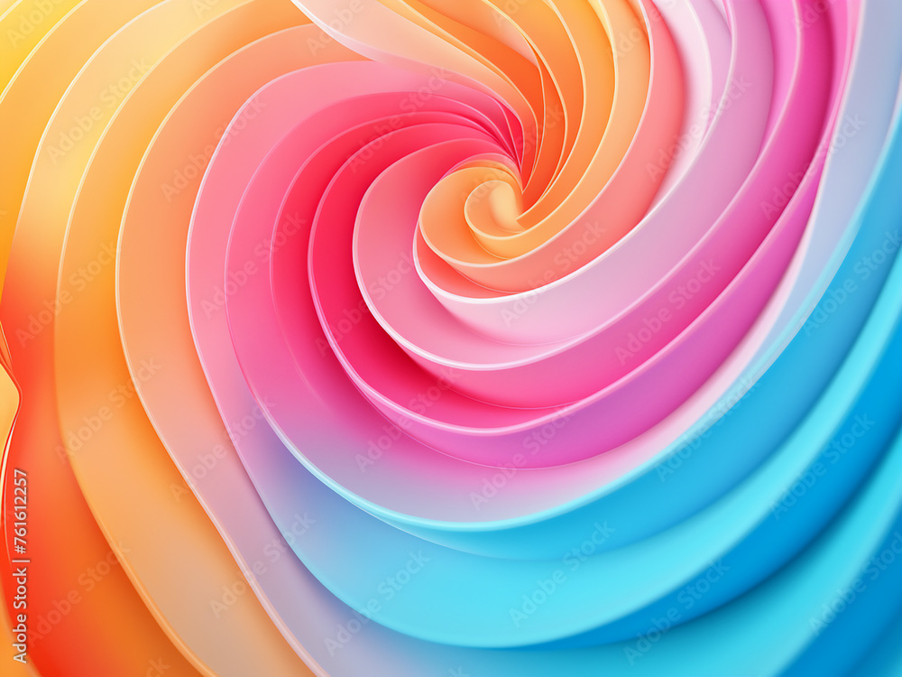 Obraz premium A bright and lively illustration with spirals and swirls. AI Generation.