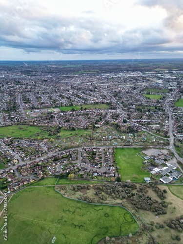 Aerial View of Luton City During Sunset © Nasim