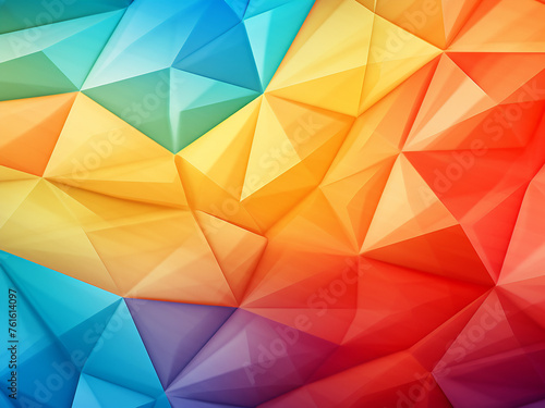 A vibrant geometric background. AI Generation.