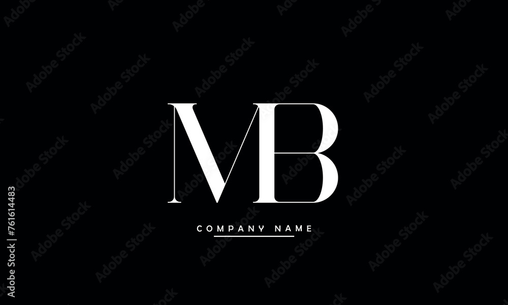 MB, BM, M, B Abstract Letters Logo Monogram
