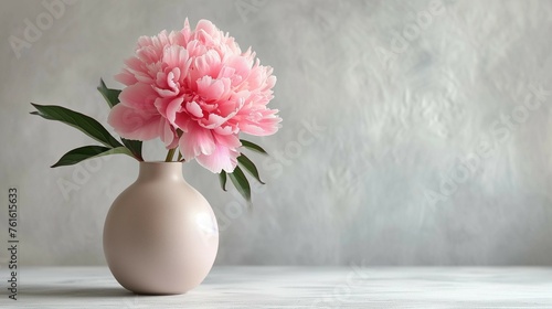 Wallpaper Mural Elegant Peony in Modern Vase, generative ai Torontodigital.ca
