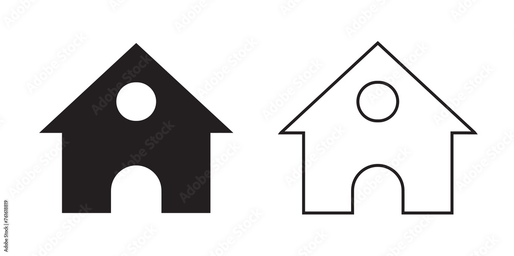 Fototapeta premium Home icon vector, House icon. Home sign icon for apps and website. Vector illustration.