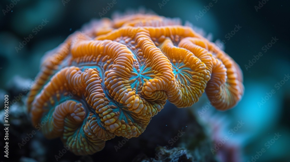 Underwater Symphony: A Closer Look at Brain Coral, generative ai Underwater Symphony: A Closer Look at Brain Coral, generative ai