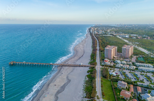 aerial view of Florida beach and pier © Bruce