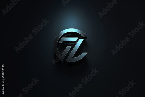 Illustration of the letter Z in the form of a shield on a dark background photo