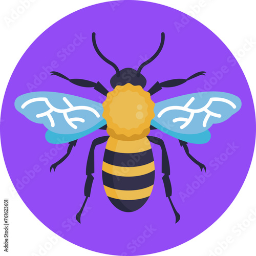 The bee icon embodies the industrious spirit of these remarkable pollinators, representing vitality, diligence, and the interconnectedness of nature within the beekeeping category.