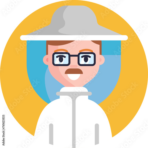 This icon portrays an apiarist tending to their buzzing beehives, reflecting the diligent work and care involved in beekeeping practices.