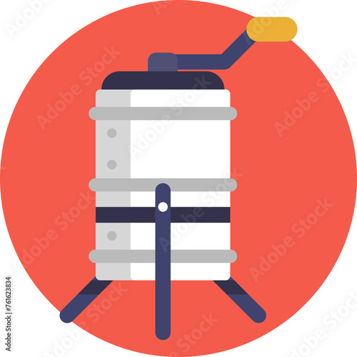 This icon symbolizes the hands-on work involved in managing an apiary, portraying the extraction of honey or other hive products.