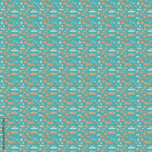 Pattern that reflects the geometric shapes and patterns found in urban landscapes.
