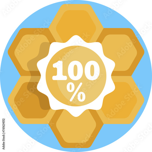 Symbolizing the rich harvest of honey, the honeycomb icon embodies the industrious labor of bees, transforming floral nectar into a delectable and nutritious treat.