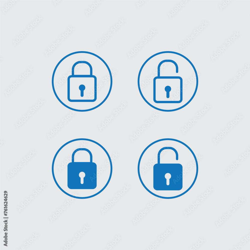 Padlock icon vector logo design template Padlock icon vector logo design template