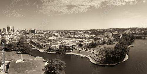 Aerial view of Claise Brook and Mardalup Park in Perth photo