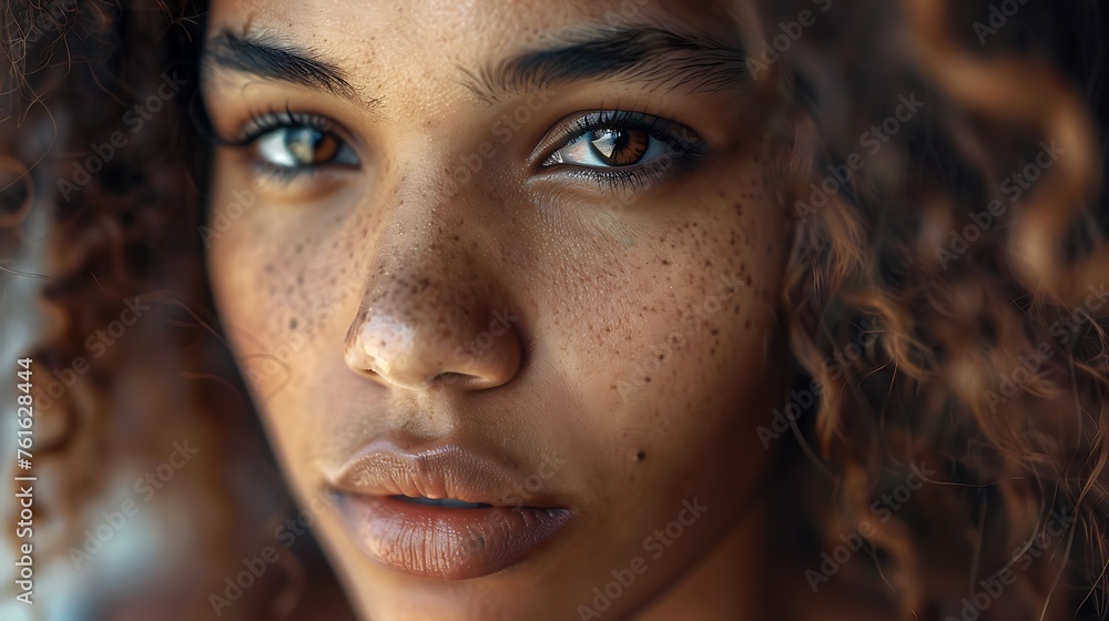 Gorgeous Black Woman Gazing at Camera Gorgeous Black Woman Gazing at Camera