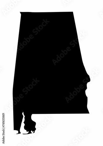 Alabama silhouette map