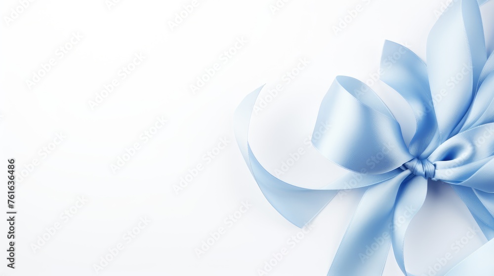 Naklejka premium Abstract blue ribbon on a light background. Texture. A place for the text.