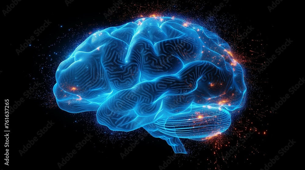 Digital Mind: Code Flowing Through AI, generative ai Digital Mind: Code Flowing Through AI, generative ai