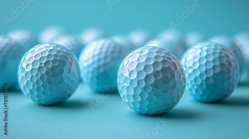 A neat arrangement of golf balls, providing a clean and simple aesthetic for ad copy space