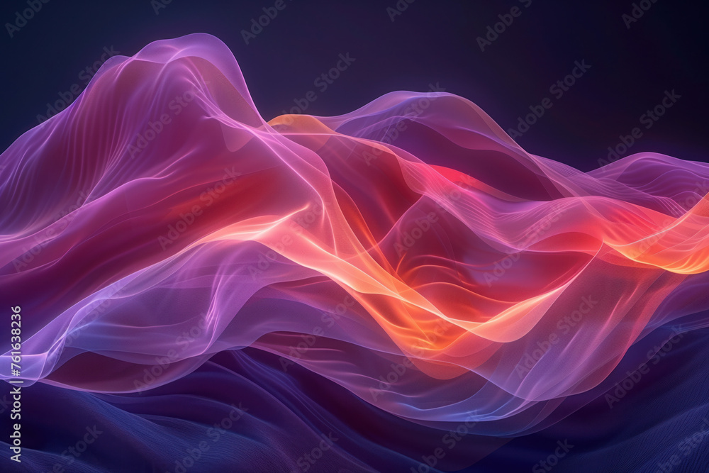 Surreal abstract colorful landscape inspired by Grand Canyon. Abstract colorful background image. Created with Generative AI technology