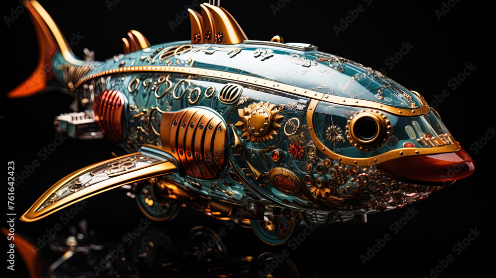 The cosmic submarine exploring the dark depths of the universe, like a shark in the cosmos ocea The cosmic submarine exploring the dark depths of the universe, like a shark in the cosmos ocea