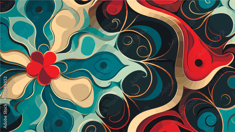 Fototapeta premium Abstract beautiful colored vector arabesque patterns. Seamless arabesque pattern background.