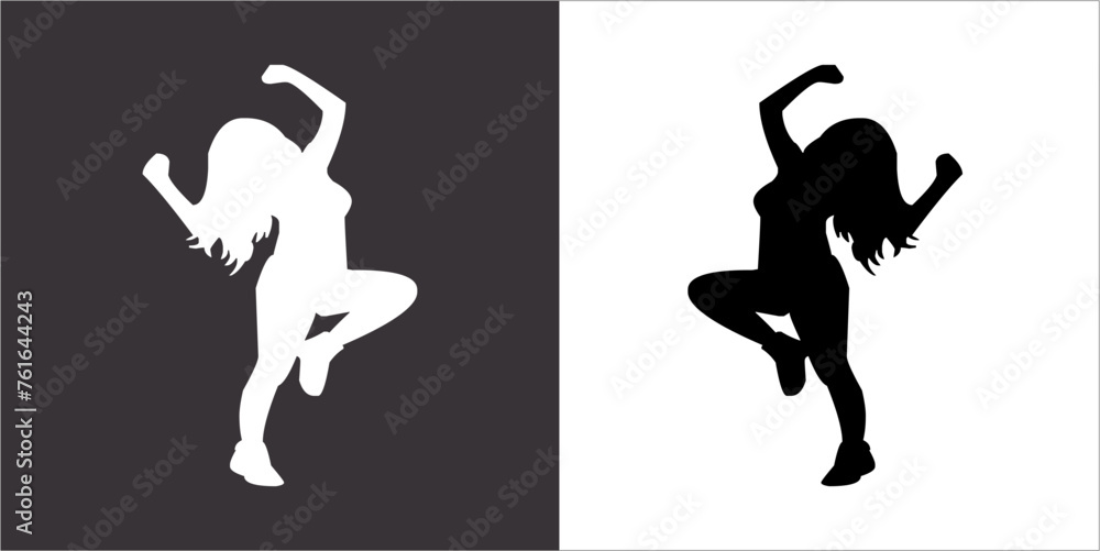 Fototapeta premium IIlustration Vector graphics of dance dance icon