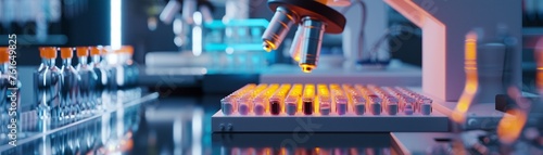 A Clinical trial phases visualized through digital models medication samples in focus