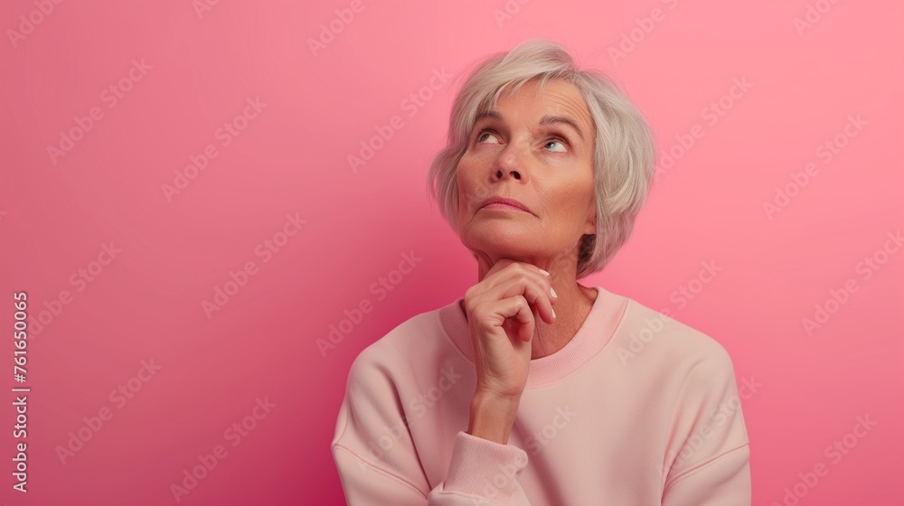 Pensive Senior Woman with Upturned Palms Pensive Senior Woman with Upturned Palms