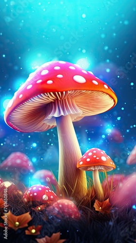 Mushroom Painting in the Grass