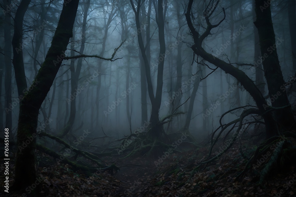 Fototapeta premium forest in fog