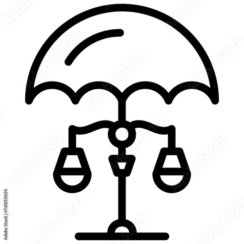attorney law outline icon