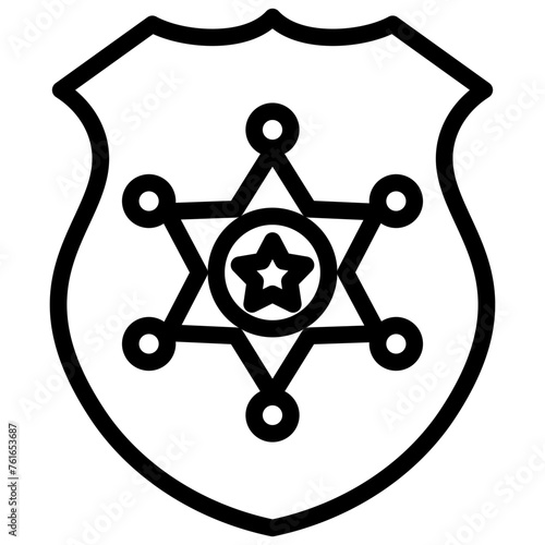 attorney law outline icon