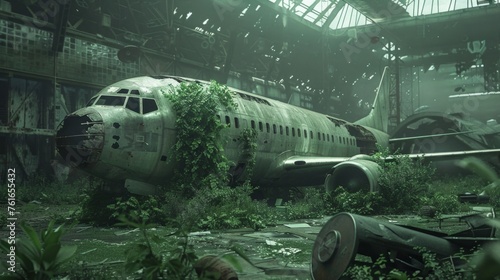 Wallpaper Mural Nature's Conquest: The Apocalyptic Airport Torontodigital.ca