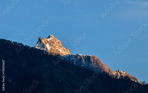 Landscape view of Mountain range in Dolakha, Nepal.