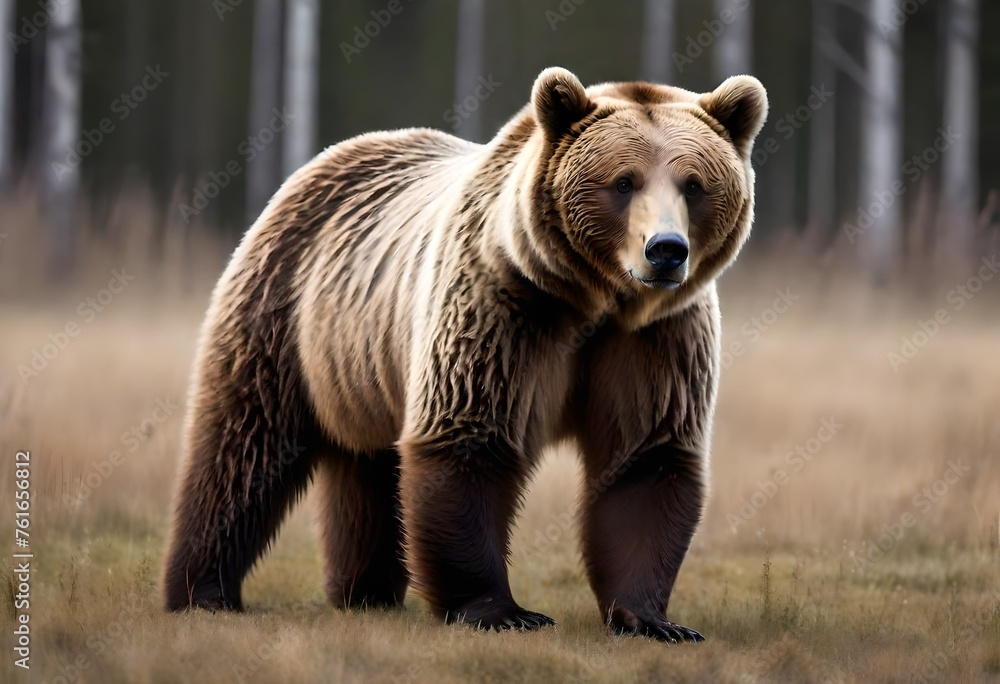 Fototapeta premium brown bear in the forest