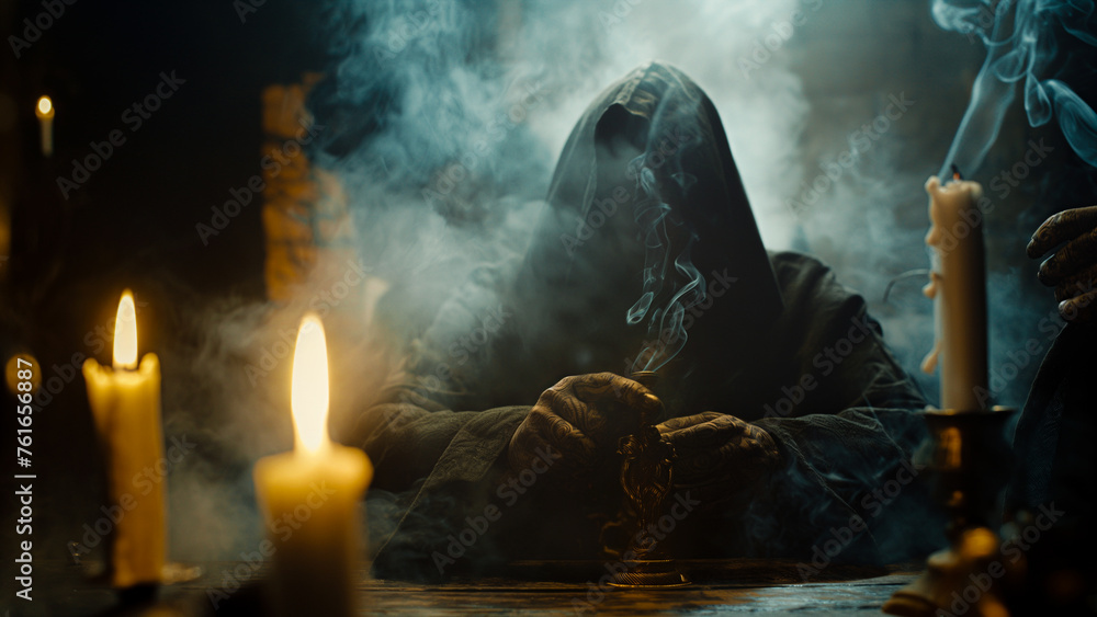 Rituel occulte dans une atmosphère mystique, 8K Rituel occulte dans une atmosphère mystique, 8K