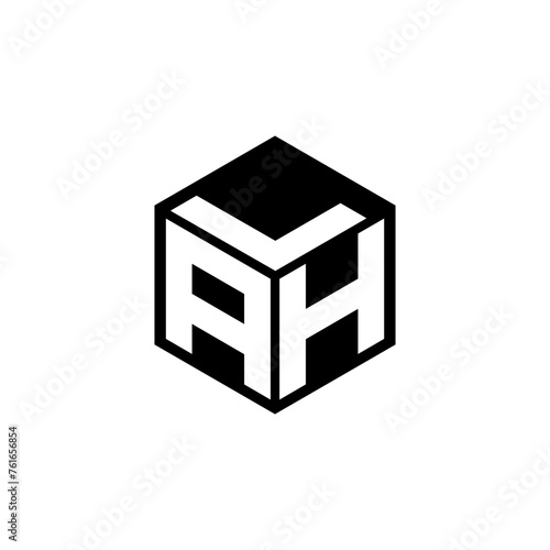 AHL letter logo design in illustration. Vector logo, calligraphy designs for logo, Poster, Invitation, etc.