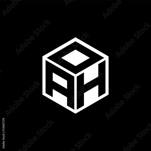 AHO letter logo design in illustration. Vector logo, calligraphy designs for logo, Poster, Invitation, etc. photo