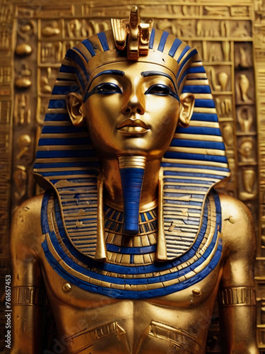 Tat Enkh Amun, Egypt, statue, gold